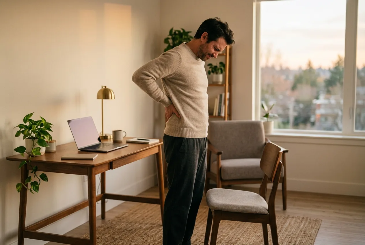 Lower back pain after sitting all day at a desk