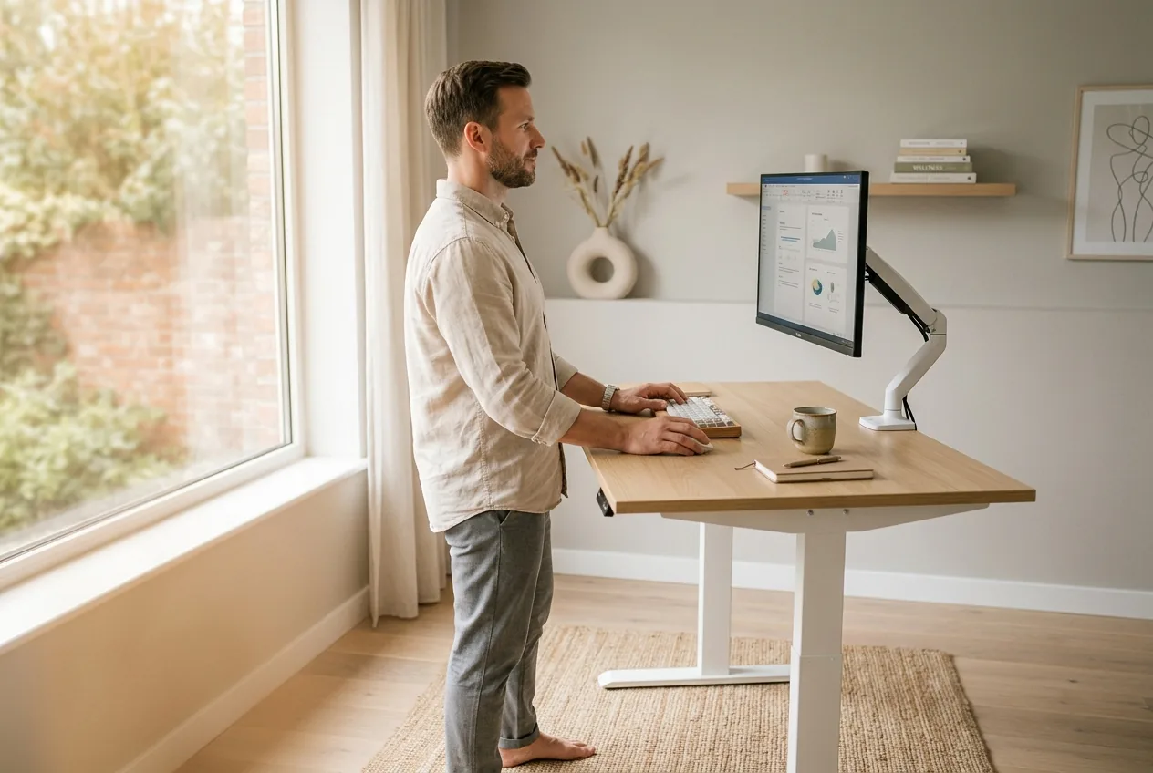 Standing desk setup: the correct height and posture